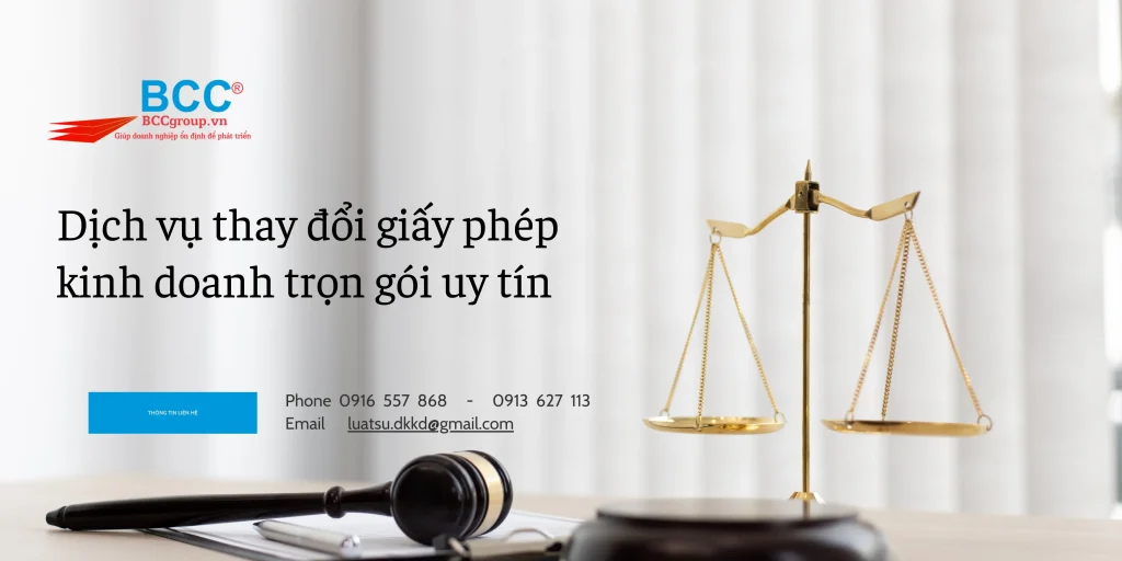 thay đổi giấy phép kinh doanh